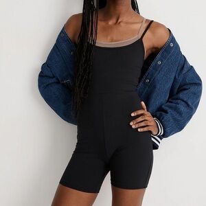 Madewell Knit Biker Unitard NJ141 Black XS